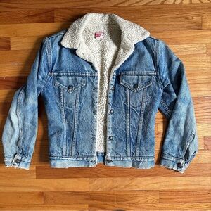 Vintage Levi’s 80's Sherpa Lined Denim Trucker Jacket Men’s 36 Made in USA